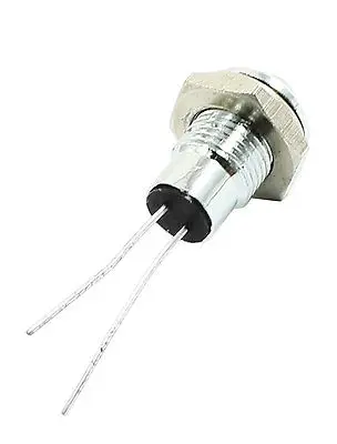 White LED Indicator Pilot Light DC 3V 9mA 7.8mm Dia Mounting Thread