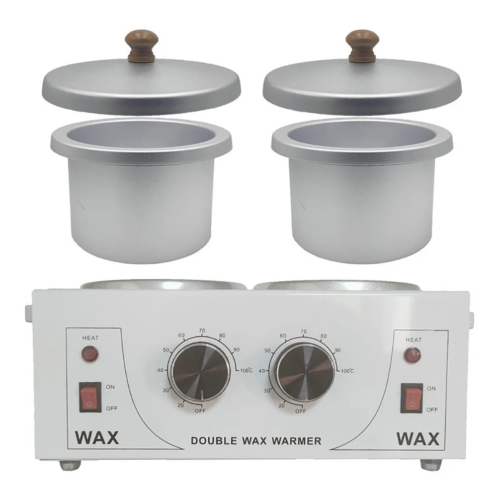 Double Pot Wax Heater Electric Hair Removal Tool Depilatory Machine Hands Feet Paraffin Wax Therapy Depilatory Salon Beauty Tool