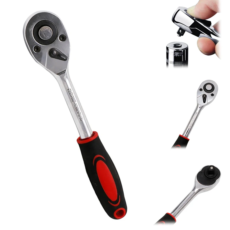 Heavy Duty 1/4 inch Drive 24 Tooth Ratchet Socket Handle Wrench