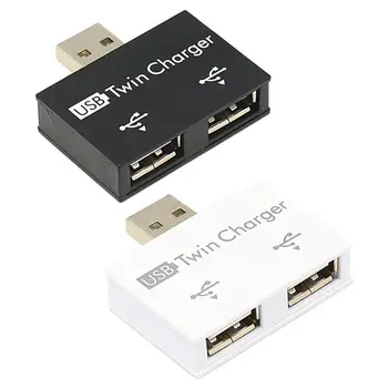 

Durable and Stable Fashion Mini USB Hub 2 Ports USB 2.0 Splitter Charger Adapter for Mobile Phone PC Computer Tablet Accessories