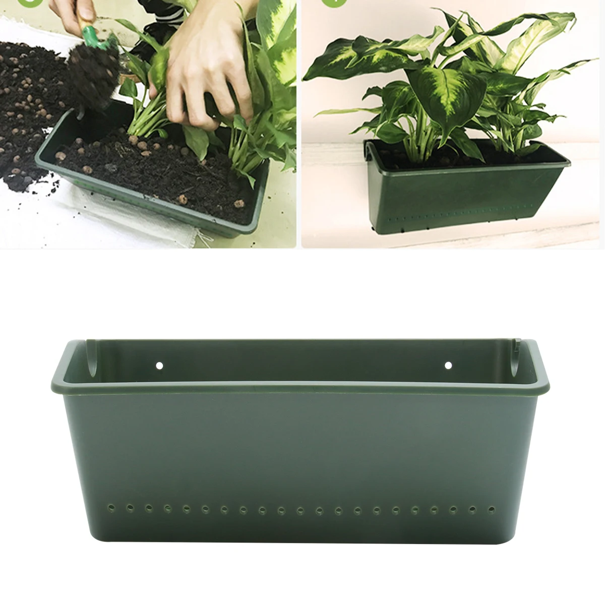 2PCS Outdoor Vertical Garden Wall Planter Wall Pot Wall Garden Vertical Planter Hanging Living Background For Hall Balcony Mall
