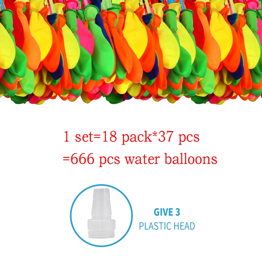 666 pièces ballons d'eau auto-étanchéité avec jeux de combat de l'eau pour enfants adultes (lot de 666)