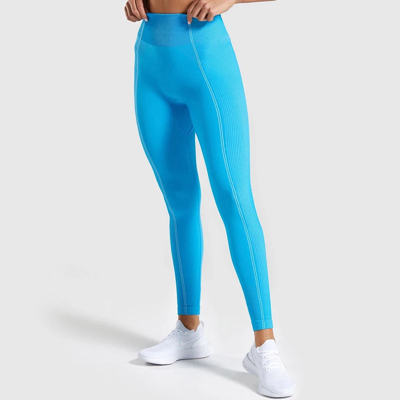 Бесшовные женские леггинсы с высокой талией, леггинсы для фитнеса, йоги, тренировки, спортзала, леггинсы, тянущиеся штаны для йоги, устойчивые к приседанию спортивные Леггинсы