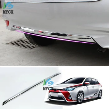 

Car Accessories Exterior Decoration ABS Chrome Rear Bumper Skid Molding Cover Trim For Toyota Yaris Sedan 2019 2020 Car-styling