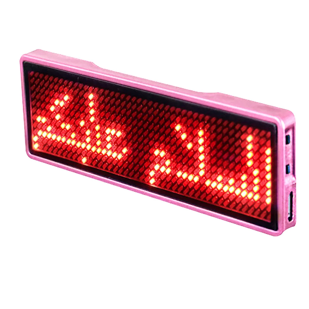 

Hotel Party Business Card Event Portable Mini Scrolling Message Sign Badge Digital Programmable Display Advertising LED Name Tag