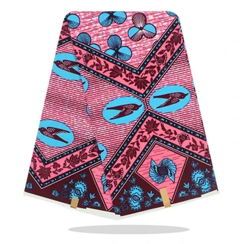 

Nigerian Wax Prints Fabric Cotton 100%High Quality Veritable African Ankara Wax Printed Fabric By The Yards For Sewing RV11-76