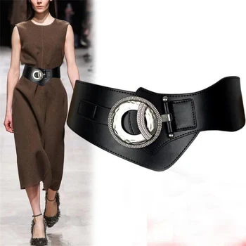 

2020 High Quality Girdle Fashion Personality Rivet Punk Belts for women Dress Decoration Waist Belts Coat with Black Belts