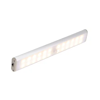 

USB Rechargeable Energy Saving PIR Motion Sensor Led Cabinet Light Bar Battery Powered Under Wardrobe Home Magnetic Attraction