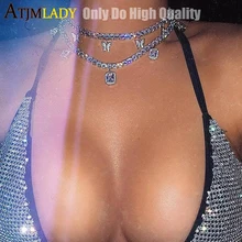 Nieuwe Hart Pijl 5Mm Cz Tennis Ketting Met Luxe Drip Cz Vlinder Charm Choker Kettingen Iced Out Bling Hip hop Vrouwen Sieraden(China)