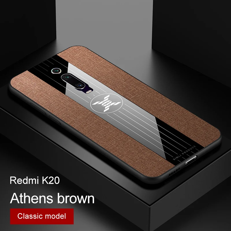 only brown case Чехол для xiaomi mi 9T Pro, роскошная жесткая ткань с кольцом, магнитный штатив, тонкая защитная задняя крышка для xiaomi mi 9t mi 9 t, чехол для телефона - Цвет: only brown case