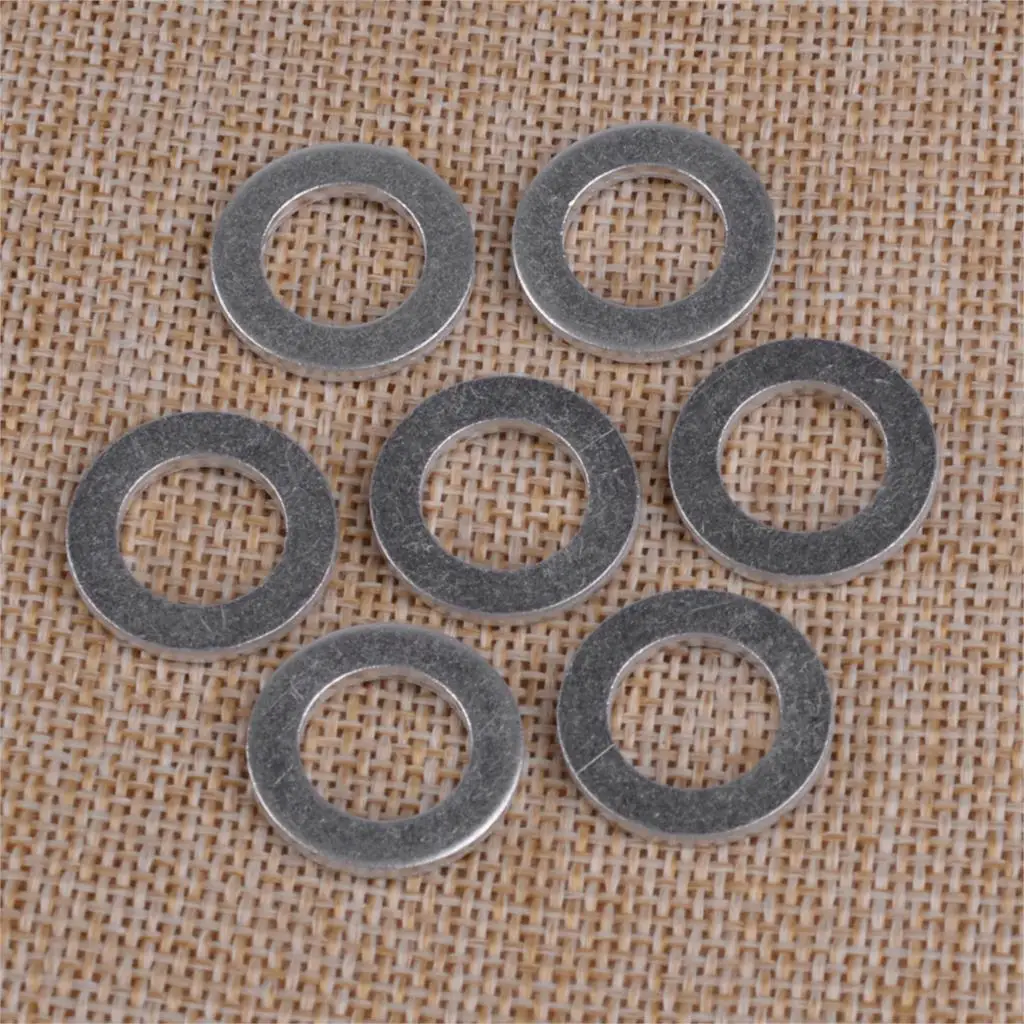 50pcs Car Engine Oil Crush Washers Drain Plug O Rings Gaskets Seal 12mm ID. 20mm OD. oil drain plug gasket oil drain plug seal washer o ring gasket sealing washers