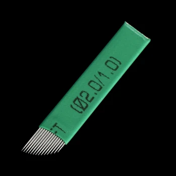 

200pcs 0.16mm green agujas microblading needles Eyebrow Tattoo Needles Blades Lamina Tebori Makeup Needles for tattoo Manual pen