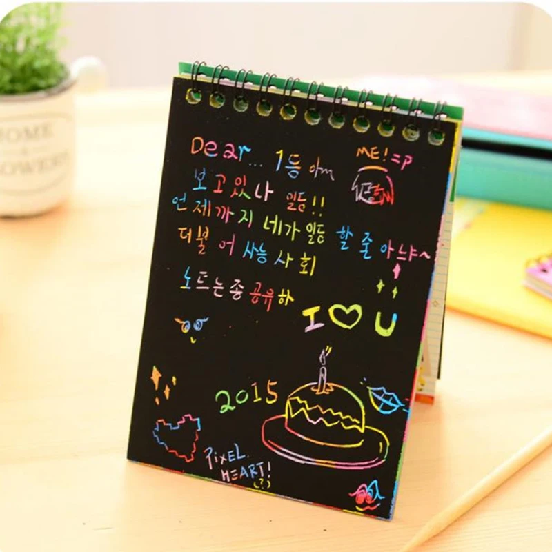 

Magic Colorful Drawing Board Paper Painting Scraping Children Kids Learning Education Toys Painting Doodle Scratch Toys DIY