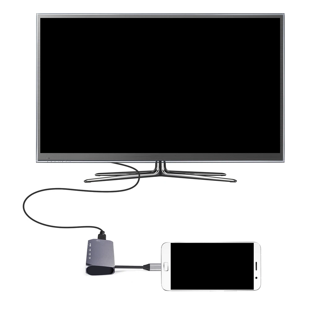 5 в 1 Алюминиевый сплав USB C концентратор 4K HD SD/TF кардридер 2 порта кабель-Переходник USB type C концентратор адаптер