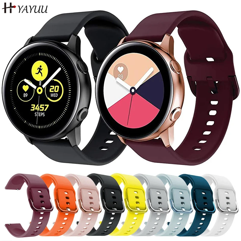 Оригинальный силиконовый ремешок YAYUU для Samsung Galaxy Watch 3 41 мм/Galaxy Active 2 40 мм 44 мм/Gear S3