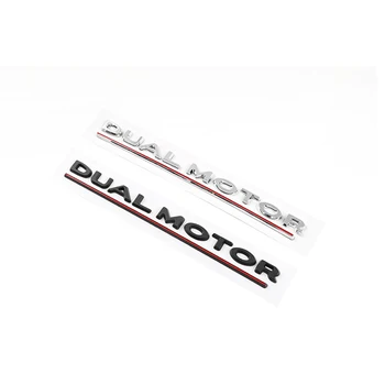 

For Tesla Model 3 Model S / Model X DUAL MOTOR Label Dual Sticker DUAL MOTOR Emblem Badge Sticker Tesla Trunk Sticker ABS