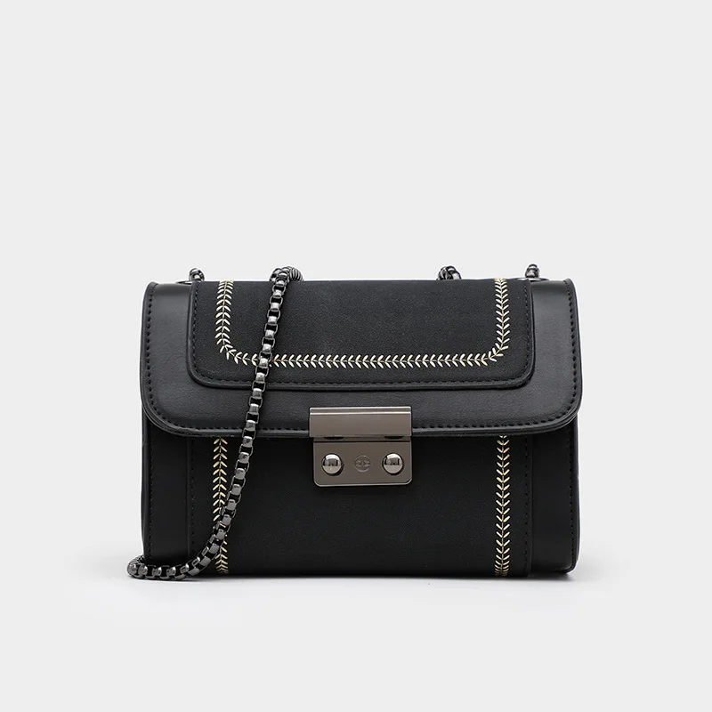 

Bag Women's 2020 New Style Shoulder Bag Korean-style Versatile Fashion Shoulder Bag Lock Square Sling Bag Large Capacity Bag