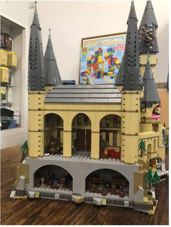 16060 Potter Movie Series Academy of Magic Walls and Fortresses Castle Building Blocks 6020pcs Brick Toys Children Gift 71043