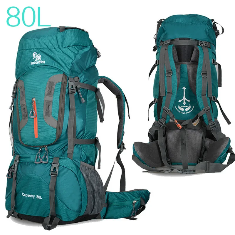 Online 2019 Camping Hiking Backpacks Big Outdoor Bag Backpack Nylon Superlight Sport Travel Bag Aluminum Alloy Support 80L