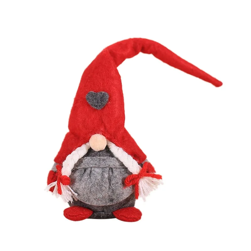 Шведский гном Рождественский орнамент плюшевые куклы Tomte настольная Санта декорация Рождество подарок - Цвет: D