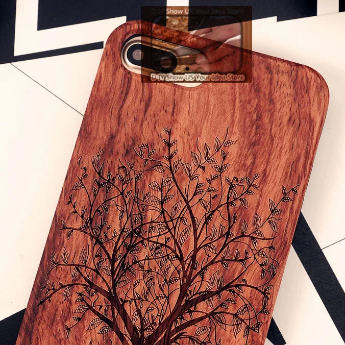 Protective Cover Natural Wood Carved Phone Fitted Case TPU for iPhone XS Max (8)