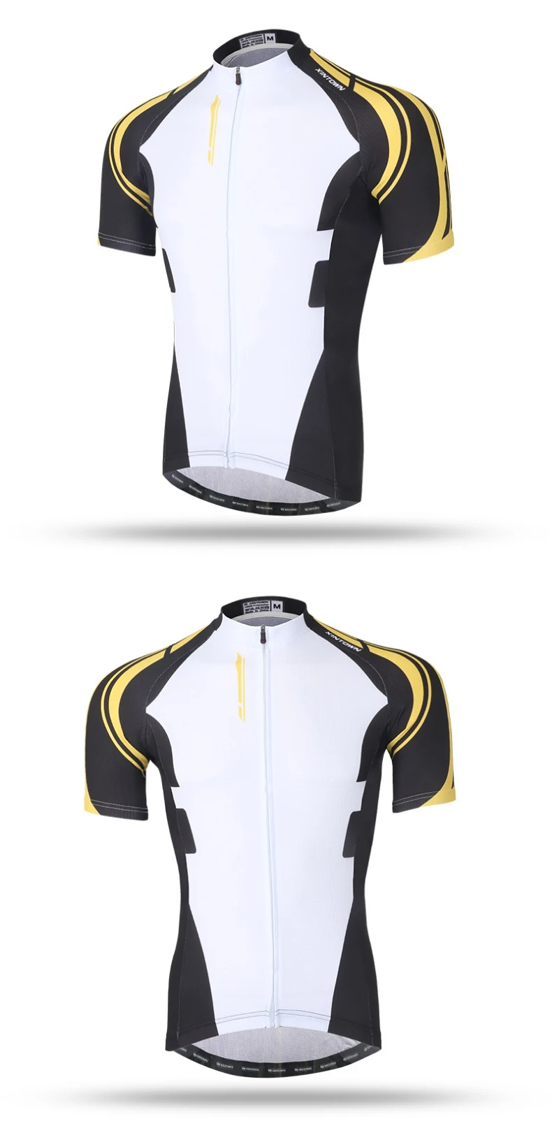 2021 Summer Black White Patchwork Striped Cycling Jersey Short-sleeved Top Men's Anti-Pilling Bike Clothing Jersey Shirt XA10TQ