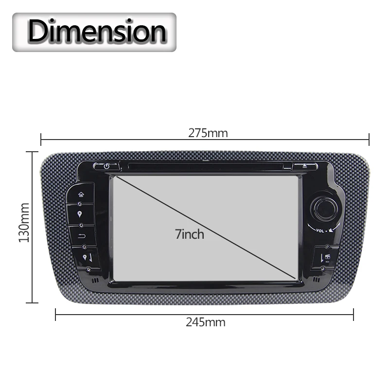 Clearance Android 9.0 2 Din Car DVD Radio GPS Navigation Multimedia Player for SEAT IBIZA 6J 2009 - 2013 2