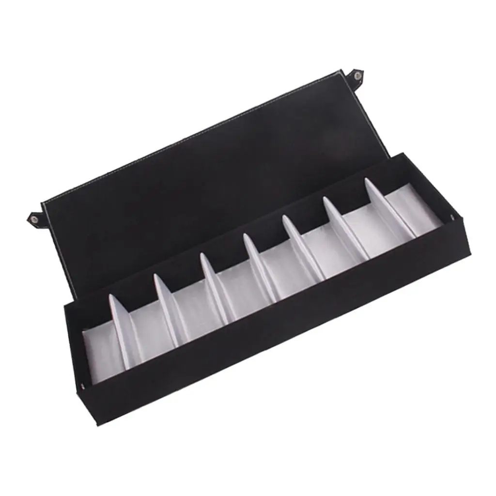 8 Slots Novelty Sunglass Organizer Leather Eyeglasses Collector Eyewear Display Case Storage Box, 48 x 14 x 6cm