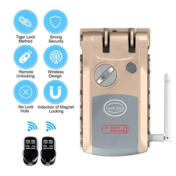 

Intelligent Remote Control Lock Invisible Anti-theft Security Home Door Lock Remote Control Lock Double System Double Motor Lock