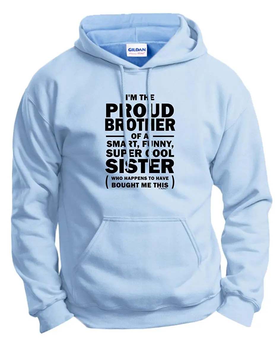 Толстовка с капюшоном с надписью «Proud Brother of a Smart», унисекс, Мужская и Женская толстовка с капюшоном