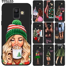Роскошный модный Рождественский чехол для девушек чехол для Samsung Galaxy A7 A7 A6 A5 A8 плюс A3 A5 A7 оболочка Capa ETUI