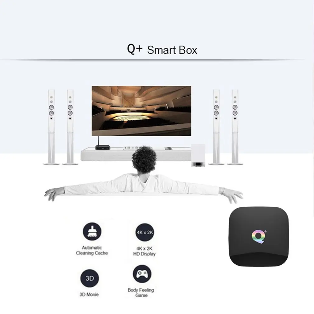Superview Q-BOX Q+ Q Plus 4 Гб Amlogic Android 9,0 wifi Smart tv BOX высокой четкости смарт-медиаплеер