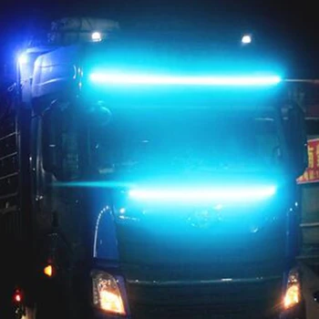

1 Set Of 200CM LED 24V Center Net Strip Led Trunk Light Colorful Night Lights Brake Turn Signal Flow Lamp Strips (Ice Blue)
