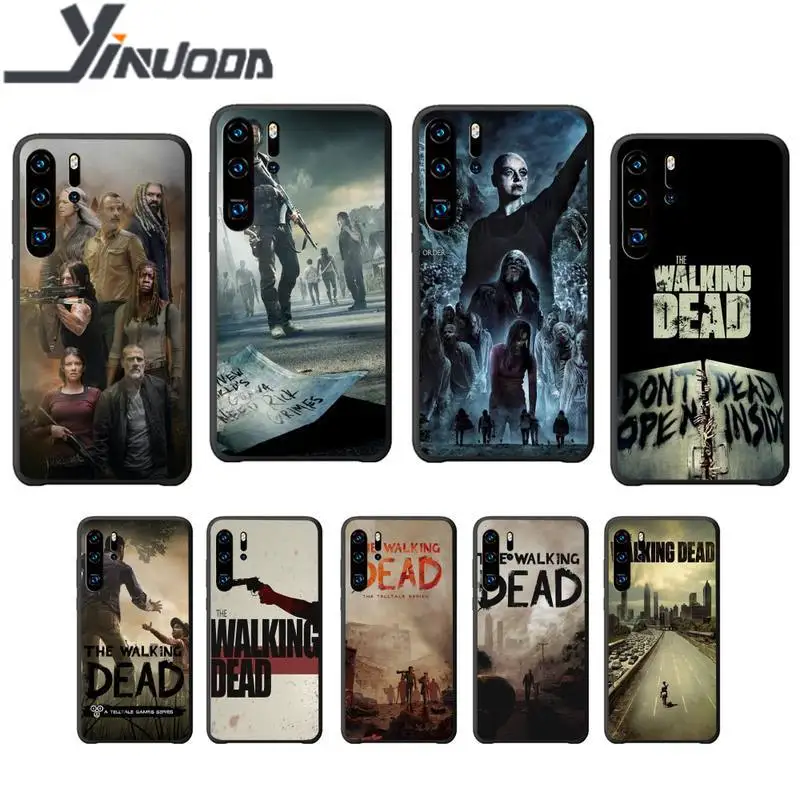 Yinuoda The Walking Dead soft black phone case funda for Huawei P9 lite 2016 2017 P 10 P20 PRO P30 P40 smart 2019 cases | Мобильные