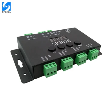 

SP301E Programmable SD Card LED Controller for LED Strip WS2811 WS2812B SK6812 DC5-24V Syn Signal Out Pixel Strip Controller