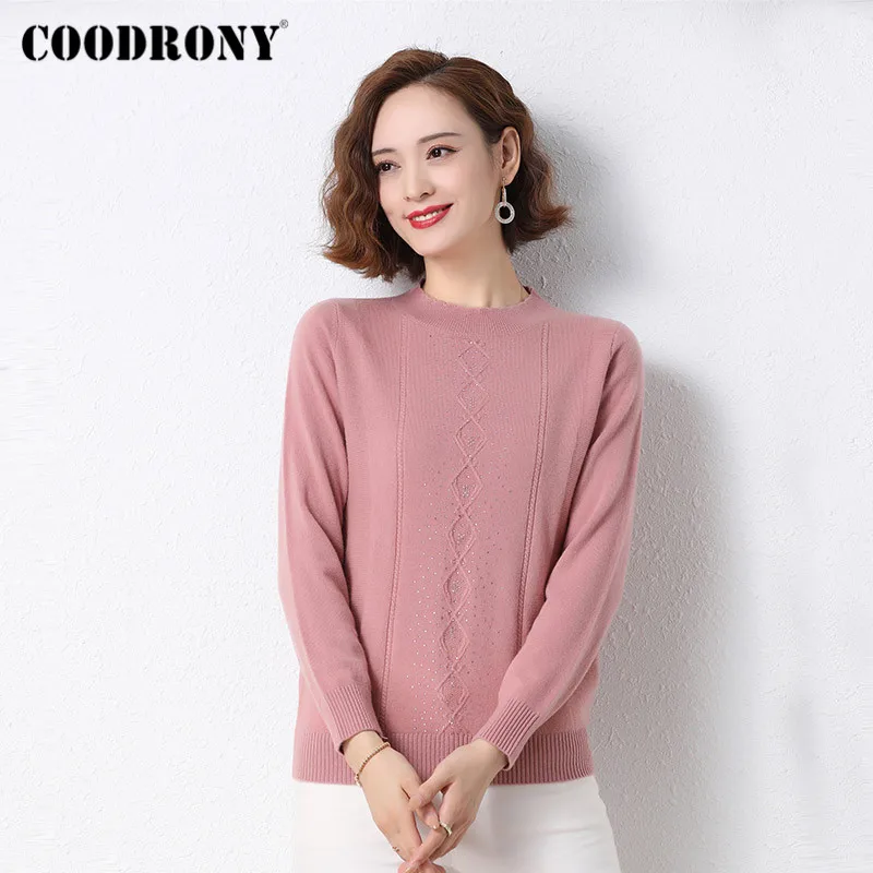 COODRONY Brand New Elegant Style Knitting Slim Pullover Sweaters Female 2020 Winter High Quality Warm Wool Women Jumpers W1185