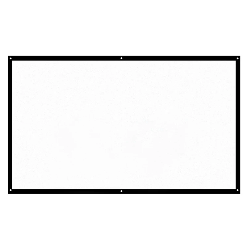 60Inch Projector Screen HD 16:9 Wall Mount LED Projector Screen for Home Theater Office LHB99