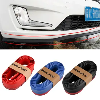 

2.5M Front Car Bumper Protector Rubber Car Protector Front Bumper Guards Lip Mouldings Splitter Chin Body Auto Bumper Exterior