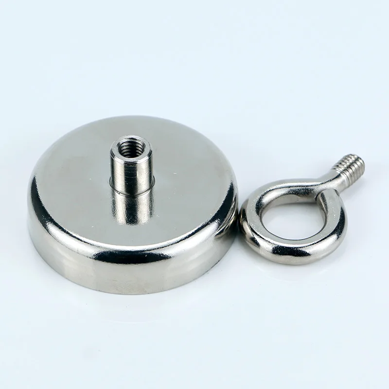 Super Strong Neodymium Magnet Pot Fishing Salvage Magnets Neodymium Round Powerful Magnetic Hook for magnetic hooks