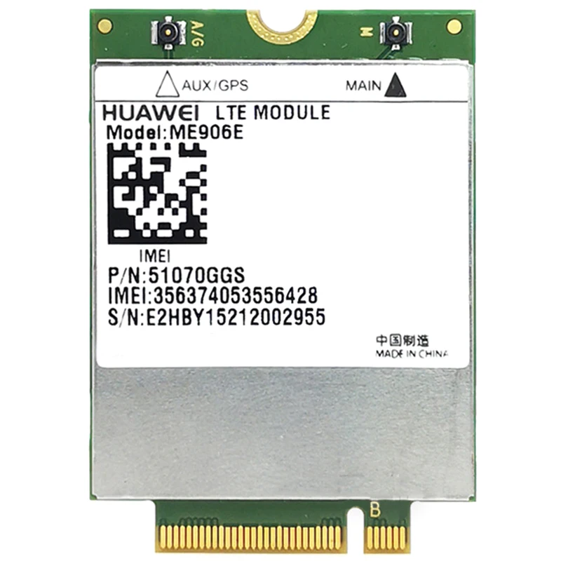 

Unlocked ME906E + 2PCS IPX4 NGFF M.2 Antenna FDD LTE 4G WCDMA GSM Support GPS Module Stock