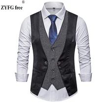 New arrival men smart casual suit vest Sleeveless fake two pieces suit vest coat patchwork color Single-breasted Vest plus size New arrival men smart casual suit vest Sleeveless fake two pieces suit vest coat patchwork color Single-breasted Vest plus size