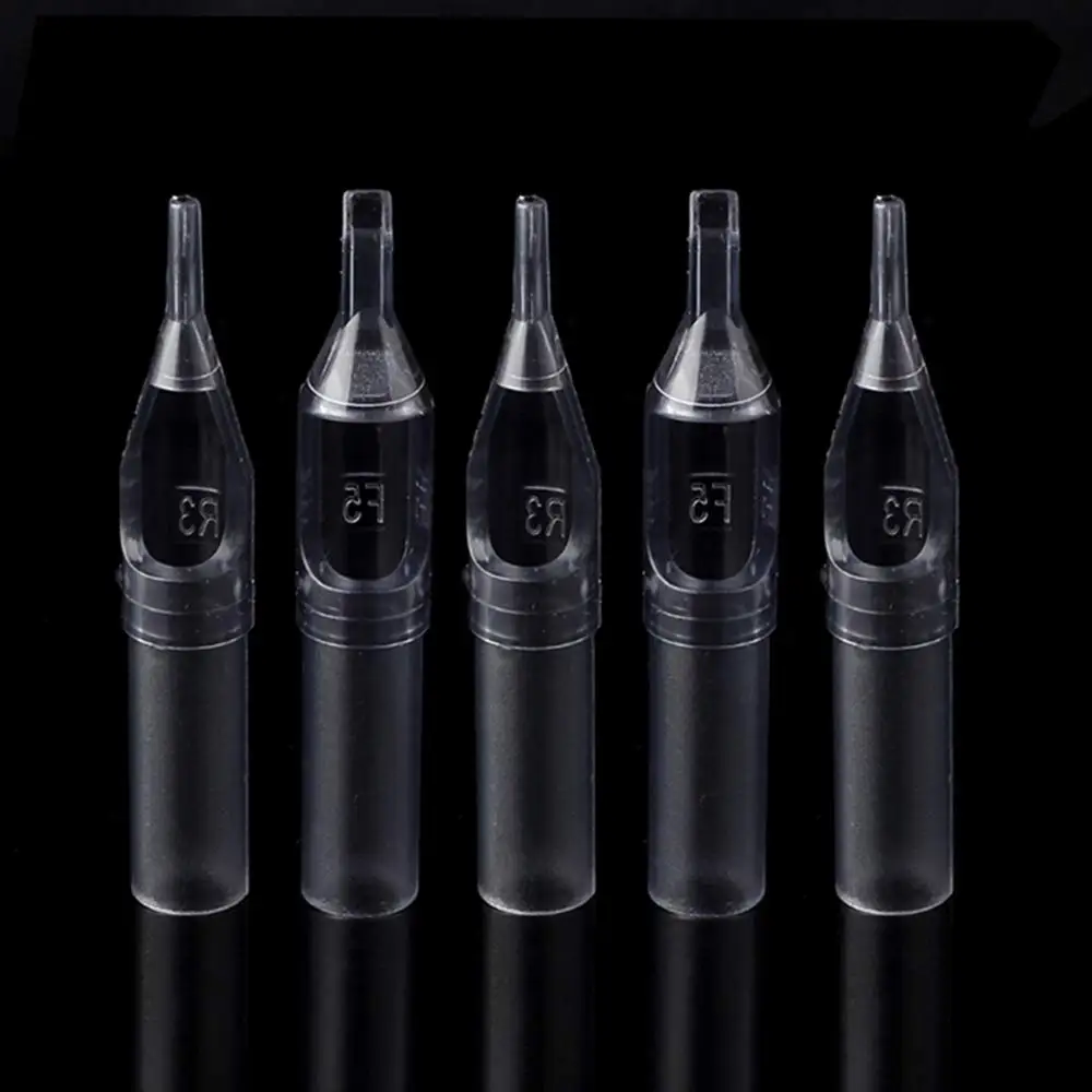 PEPAX 100pcs Assorted Size Tattoo Tips Tubes 11D tips for Tattoo Needles Round Diamond Flat/Magnum Sterilize Tips Grips Tattoo