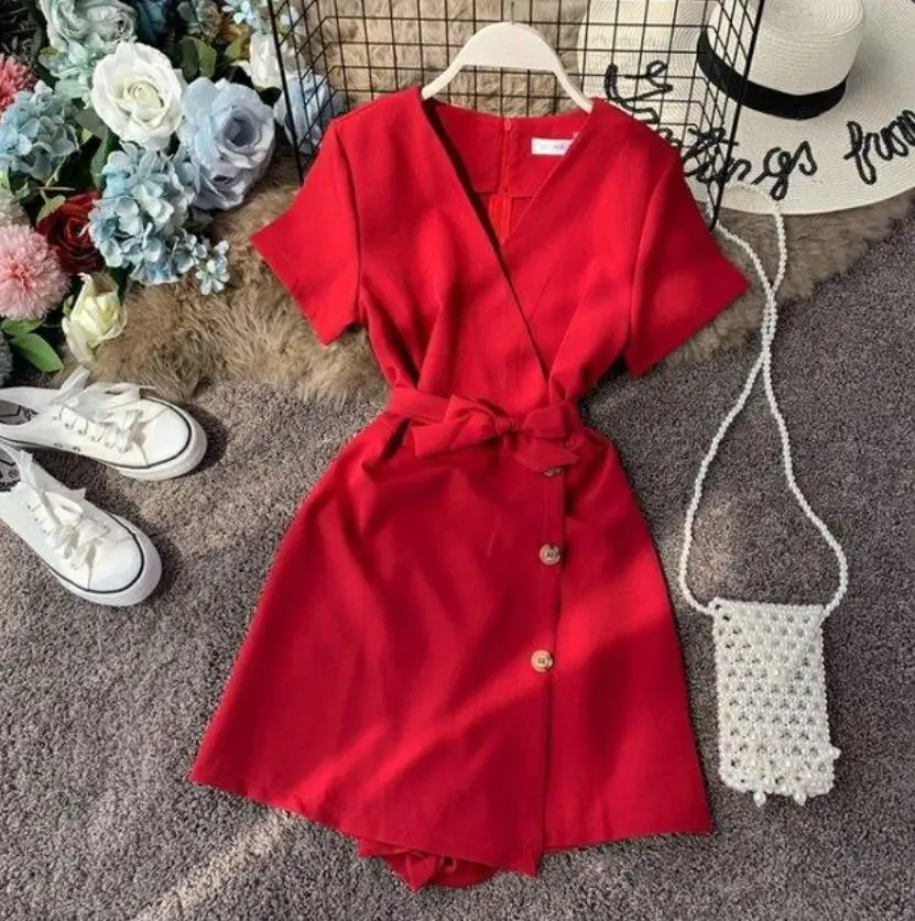 Летнее модное женское платье с v образным вырезом короткое леггинсами женская