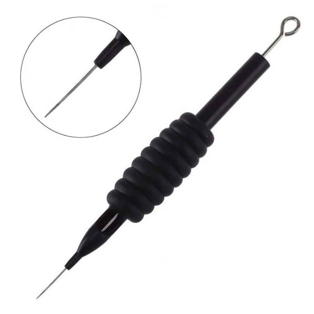 5Pcs Disposable Silicone Tattoo Tubes Grips with Assorted Sterilized Needles