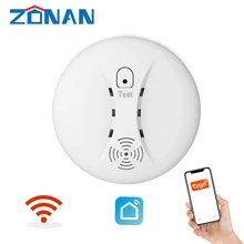 Zonan – détecteur de fumée Wifi Tuya, alarme incendie indépendante sans fil, haut parleur DB élevé, capteur application Smart Life pour la sécurité de la maison