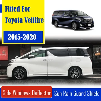 

1 Set Chrome Side Vent Sun Shade Window Visors Rain Guard Deflectors For Toyota Vellfire 2015-2020