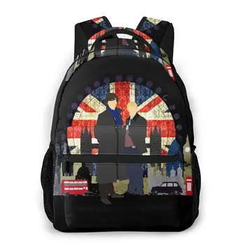 

Sherlock Shoulder Bag for Teenage Eliminate The Impossible (Black Text) Fashion Students Backpack