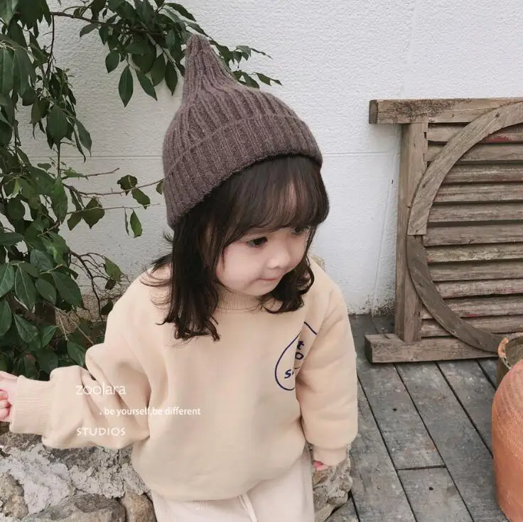 new girls boys t-shirt autumn full sleeve cotton soft fashion kids sweatshirt 3-8t HW992