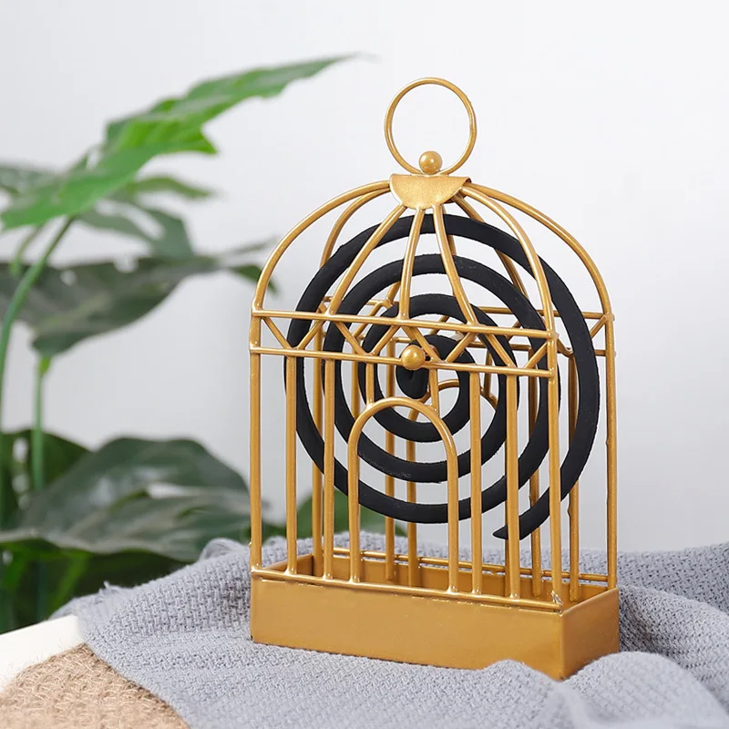 

Creative Mosquito Coil Holder Box Iron Art Sandalwood Mosquito Repellent Coil Shelf Incense Plate Fireproof Decoration Ornament