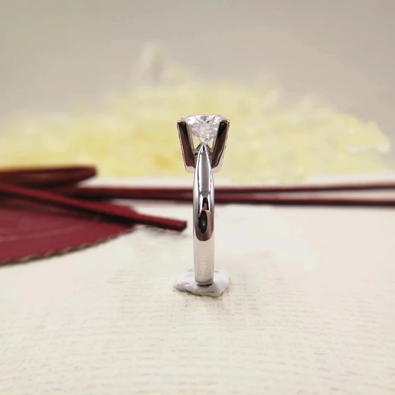 18K Moissanite кольцо DF цвет 1ct 2ct 3ct отличное ограненное из белого золота с бриллиантами кольца для женщин подарок на день рождения